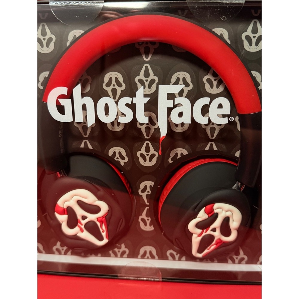CultureFly Ghost Face Wireless Headphones GHOS017A-DD Collector's Edition Red